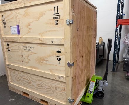 Reusable wood crate for tradeshow style crating and shipping