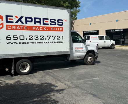DG Express sign for their office located in the Silicon Valley at 1370 Tully Rd San Jose, CA 95122 Suite 503